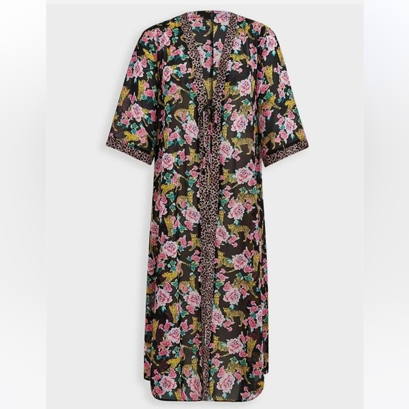 Torrid Leopard Floral Kimono Cover-Up - Picture 3 of 6